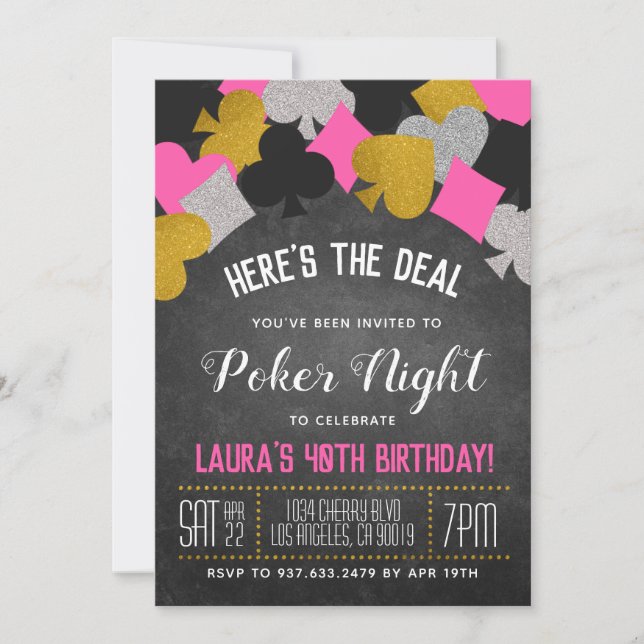 Casino Poker Invitation (Front)