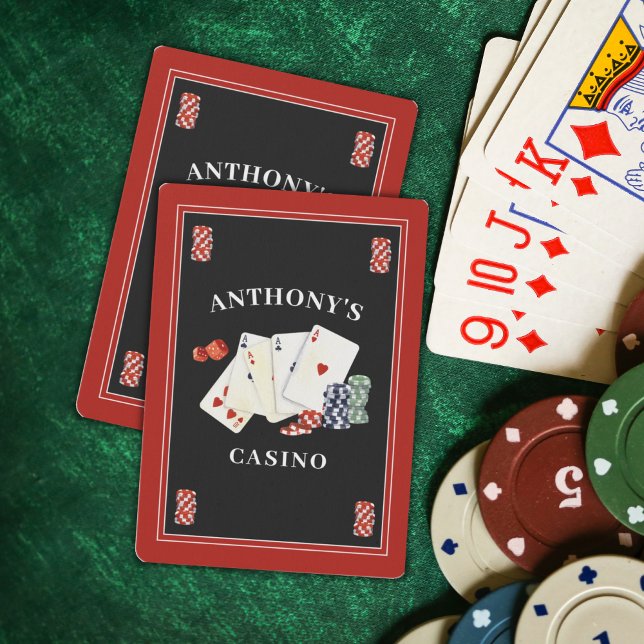 Casino Poker Party Personalised Playing Cards (Creator Uploaded)