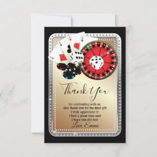 casino, poker thank you card