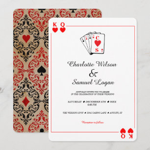 Casino Poker   Vegas Wedding  Invitation