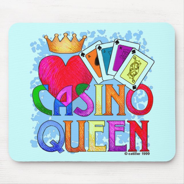 Casino Queen Blue Mouse Pad (Front)