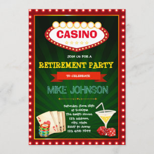 Casino Retirement party invitation
