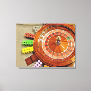casino roulette spinning rotate gambling canvas print