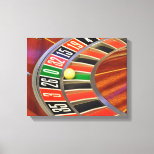 casino roulette wheel ball number zero gambling canvas print