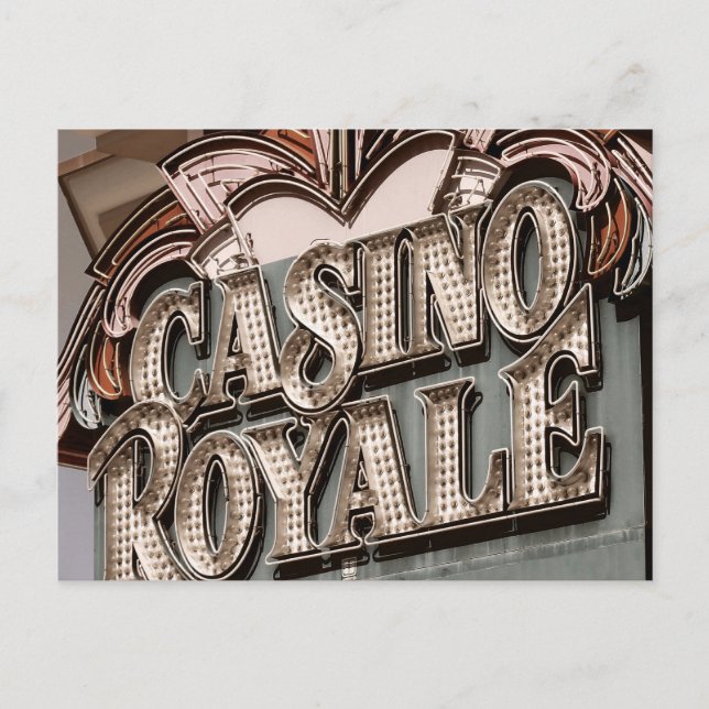 Casino Royal Retro Neon Sign Postcard (Front)