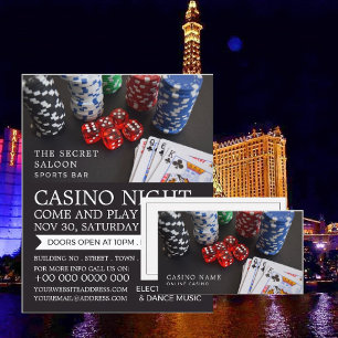 Casino Scene, Casino Night, Gaming Industry Flyer