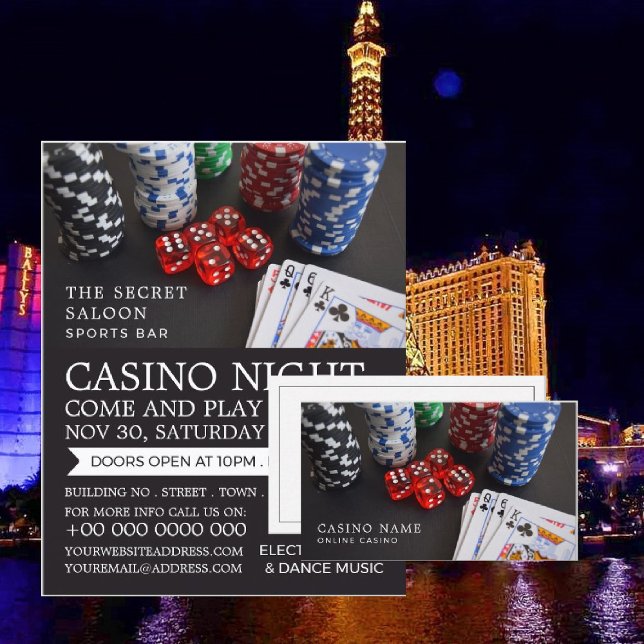 Casino Scene, Casino Night, Gaming Industry Flyer (Creator Uploaded)