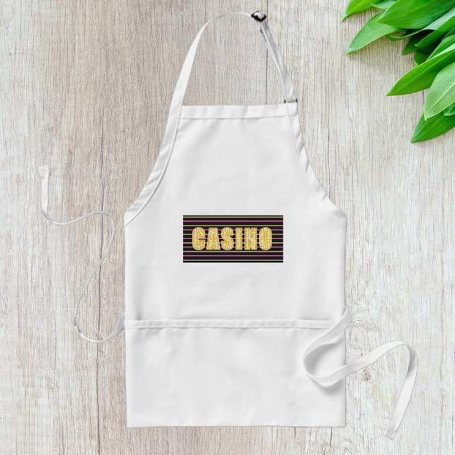 Casino Sign with Neon Polka Dot Letters Standard Apron (Creator Uploaded)