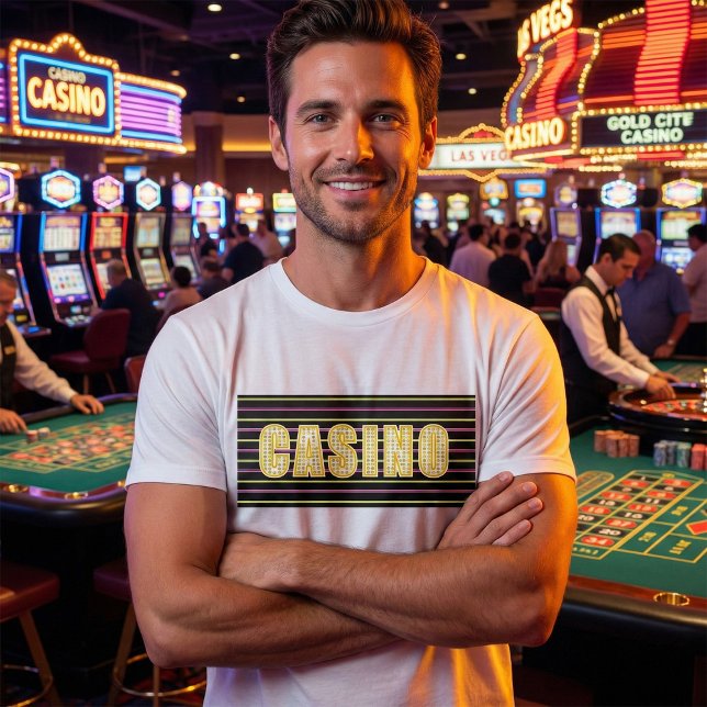 Casino Sign with Neon Polka Dot Letters T-Shirt (Creator Uploaded)