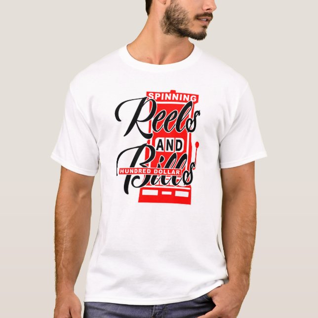 Casino Slot Machine Gambler / Gambling T-Shirt (Front)