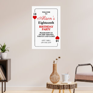 Casino Theme Birthday Party Poster