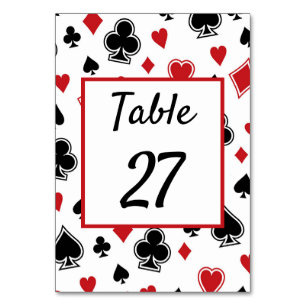 Casino Theme Las Vegas Wedding Table Number