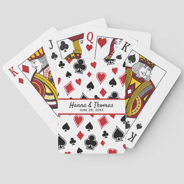 Casino Theme Las Vegas Wedding Thank You Favour Playing Cards (Back)