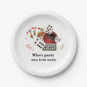 casino, vegas, poker, gambling, adult paper plates