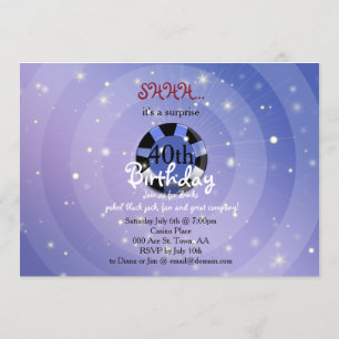 Casino-Vegas style birthday invite