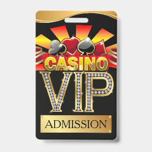 CASINO VIP Lanyard BADGE See Back ID Badge