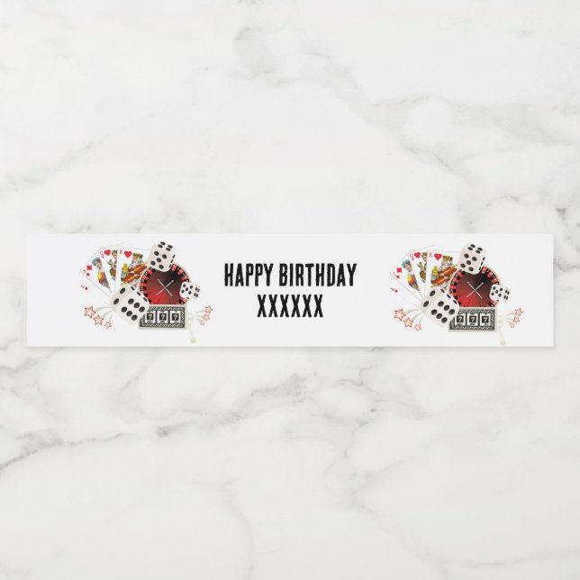 casino water bottle LABEL - casino (Single Label)