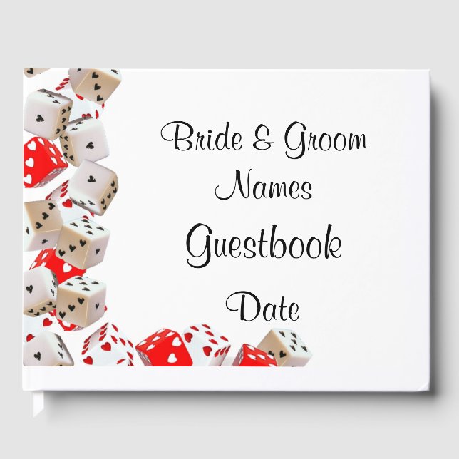 Casino Wedding Guestbook Notebook (Front)