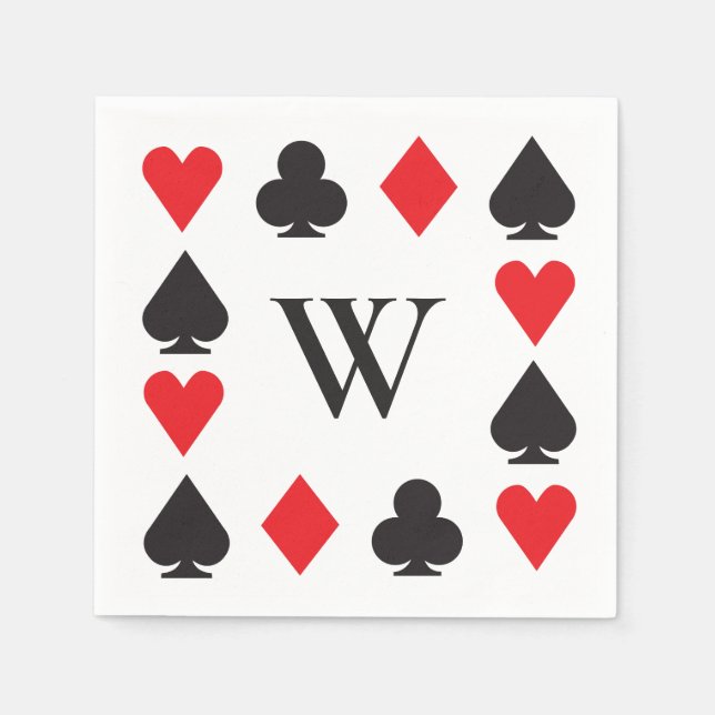 Casino Wedding Paper Napkins (Front)