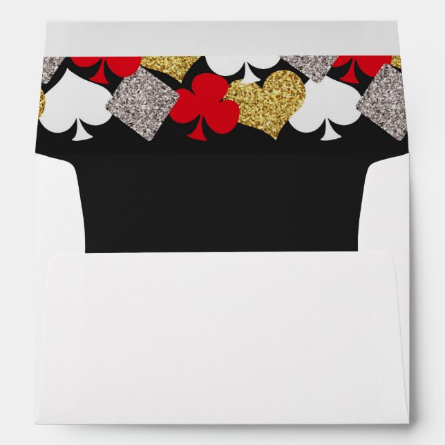 Casino Wedding Pattern Envelopes Las Vegas (Back (Bottom))