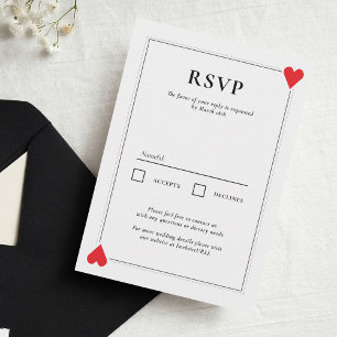 Casino Wedding RSVP Card