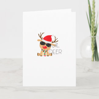 Casj Boys Unisex Adults Reindeer Small Short Sleev Card