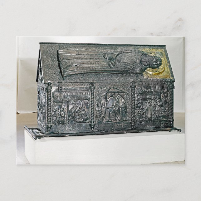Casket containing the remains of St. Simeon Postcard (Front)