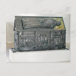 Casket containing the remains of St. Simeon Postcard