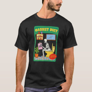 Casket Diet Vegan Recipes Skelly's 3 Step Plan T-Shirt