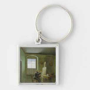 Caspar David Friedrich  in his studio, 1811 Key Ring