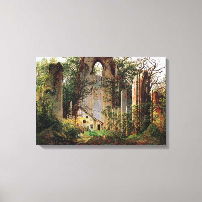 Caspar David Friedrich Monastery Ruins Eldena Canvas Print (Front)