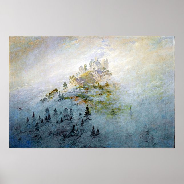 Caspar David Friedrich Morning Mist in Mountains Poster (Front)