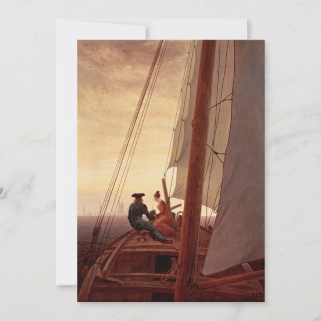 Caspar David Friedrich - On a Sailing Ship Invitation (Front)