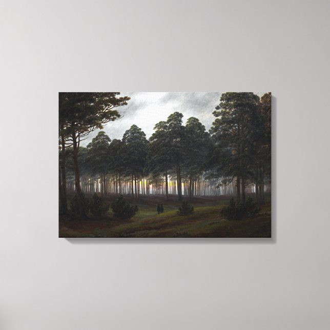 Caspar David Friedrich The Time of Day The Evening Canvas Print (Front)
