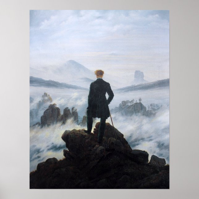 Caspar David Friedrich The Wanderer Above The Sea Poster (Front)