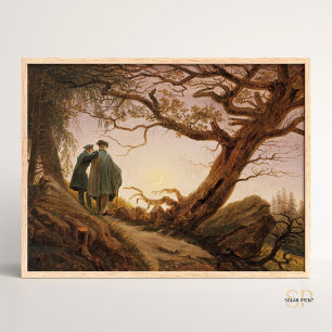 Caspar David Friedrich Two Men Contemplating the M Poster