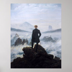 CASPAR DAVID FRIEDRICH - Wanderer above the sea Poster