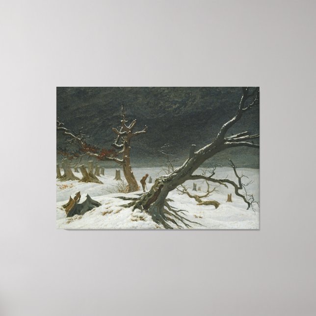 Caspar David Friedrich Winter Landscape Canvas Print (Front)
