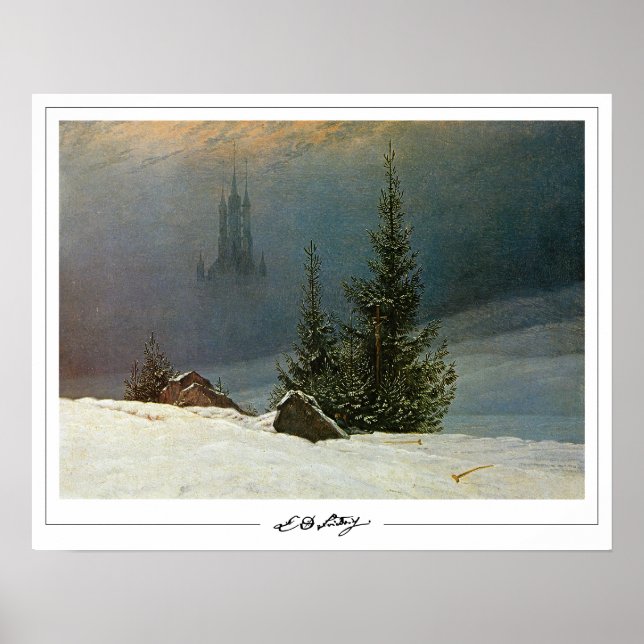 Caspar David Friedrich Zedign Art Poster #23 (Front)