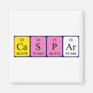 Caspar periodic table name magnet