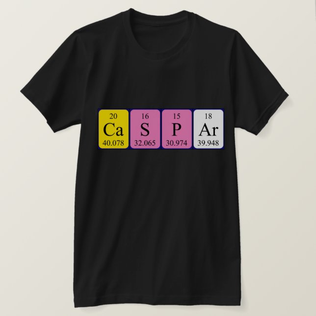 Caspar periodic table name shirt (Design Front)