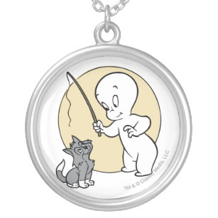 Casper and Kitten Silver Plated Necklace