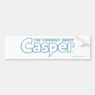 Casper Blue Outline Logo Bumper Sticker