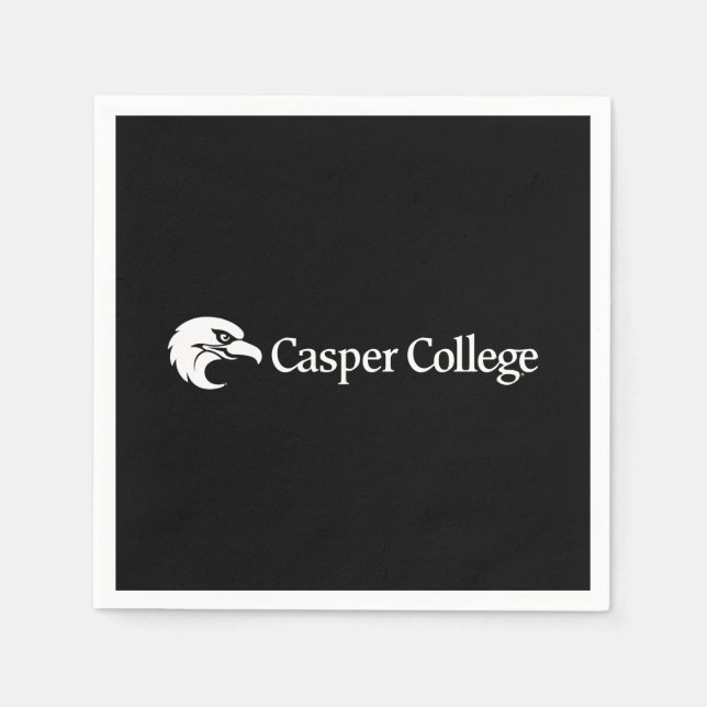 Casper College Text Logo Napkin (Front)