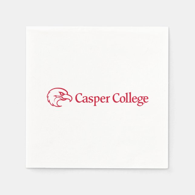 Casper College Text Logo Napkin (Front)