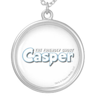 Casper White Logo Silver Plated Necklace