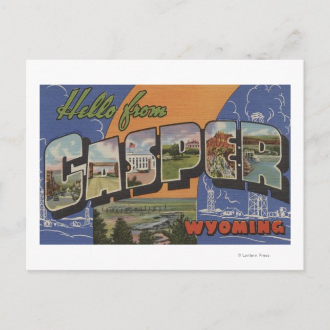 Casper, Wyoming - Large Letter Scenes Postcard (Front)