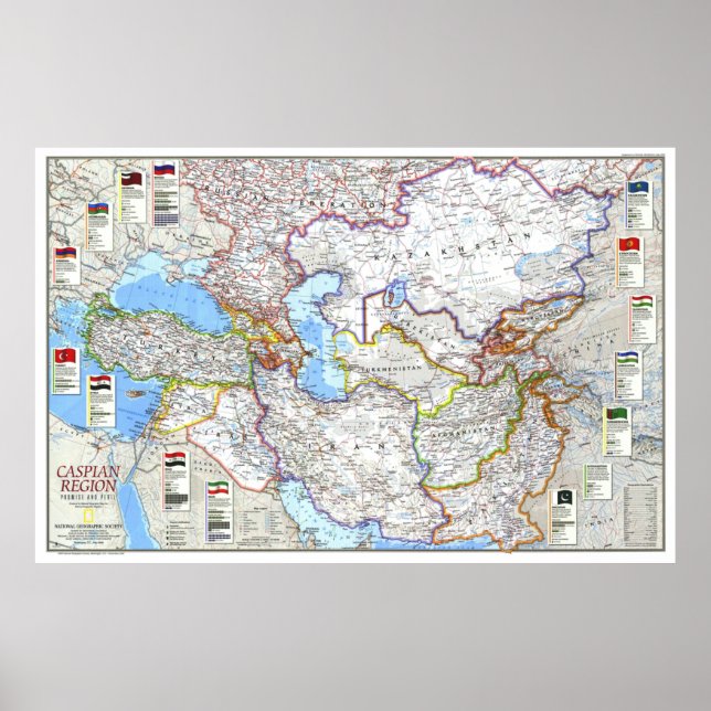" Caspian Region: 1999 - Promise and Peril MAP... Poster (Front)