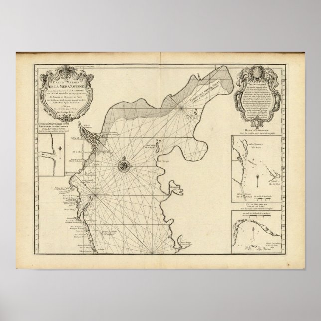 Caspian Sea and Asia Poster (Front)