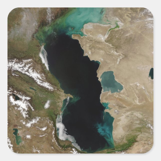 Caspian Sea Square Sticker (Front)